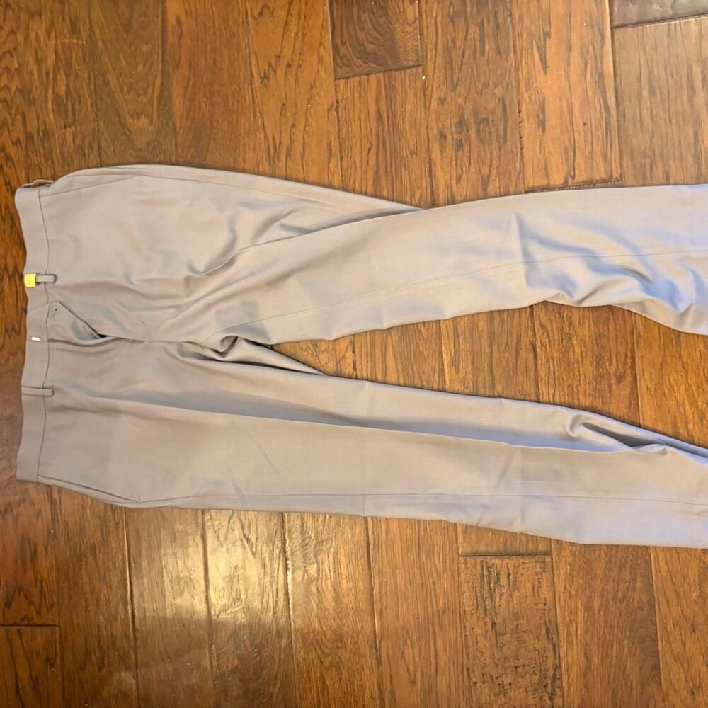 Haggar Men's Grey and Blue Trousers